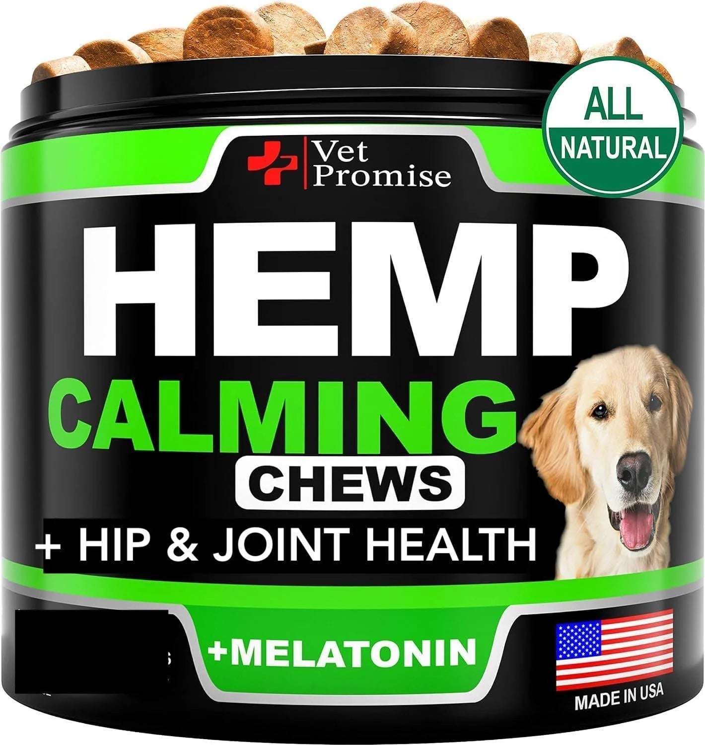 Vet Promise Hemp Calming Chews for Dogs Hip and Joint Supplement for Dogs